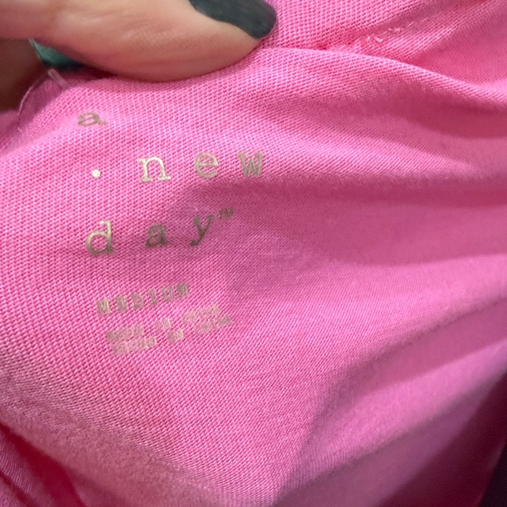 a new day Bright Pink One-Shoulder Blouse - Picture 2 of 5